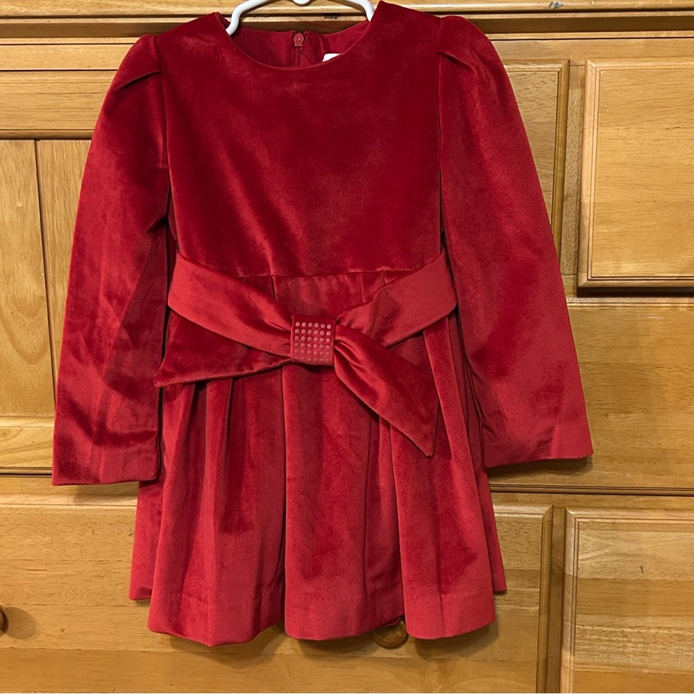 Mayoral Girls Red Velour Christmas Holiday Dress for Celebration/Pictures Size 3